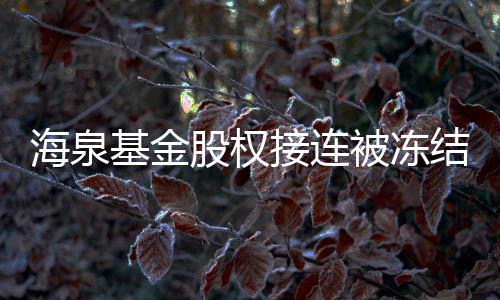 被冻额已海泉0万股权元基金接连结 近1总数
